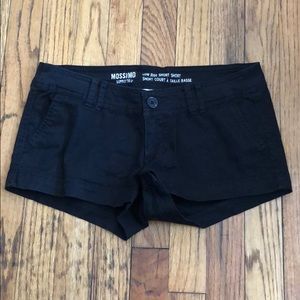 Low rise black shorts